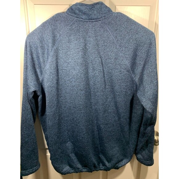 Eddie Bauer XXL 1/4 Zip Cinched Waist Fleece Pull-over Jacket Heathered Blue - Picture 6 of 12